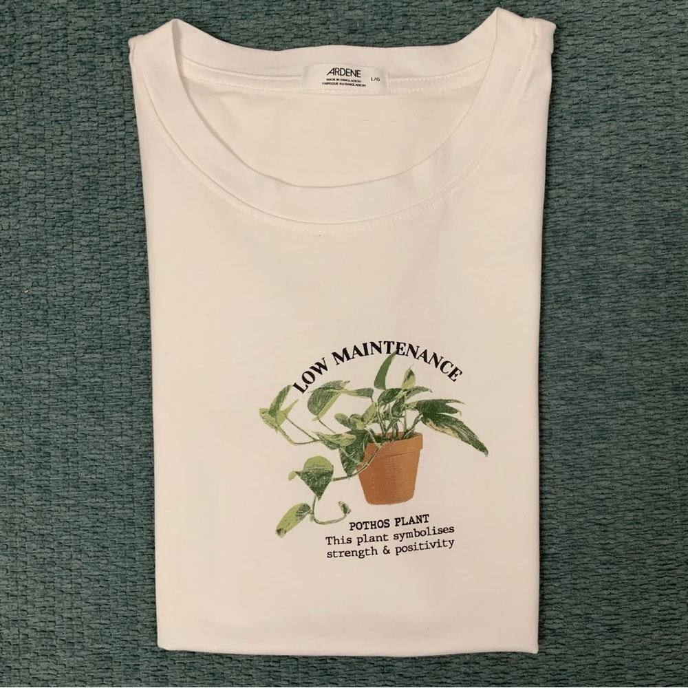 White Minimalist Graphic Tee - Picture 8 of 12
